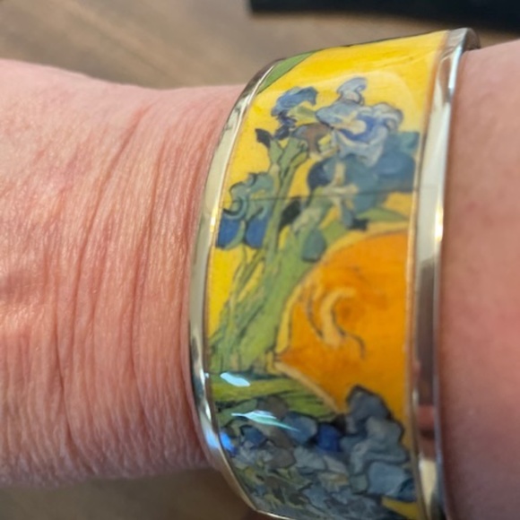 Erwin Pearl Van Gogh Iris Hinged Bracelet - Picture 2 of 7